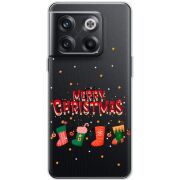 Прозрачный чехол BoxFace OnePlus 10T Merry Christmas