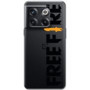 Прозрачный чехол BoxFace OnePlus 10T Free Fire Black Logo