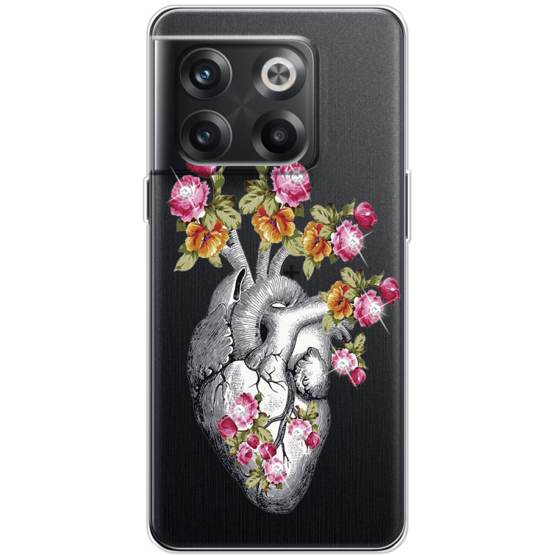 Чехол со стразами OnePlus 10T Heart