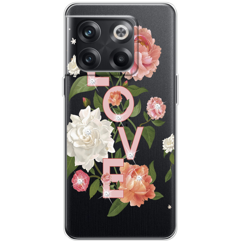 Чехол со стразами OnePlus 10T Love