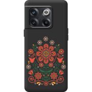Черный чехол BoxFace OnePlus 10T Ukrainian Ornament