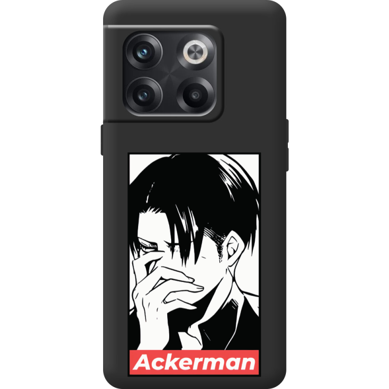 Черный чехол BoxFace OnePlus 10T Attack On Titan - Ackerman