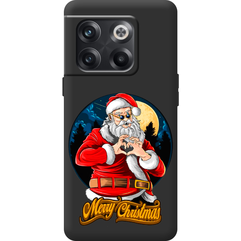Черный чехол BoxFace OnePlus 10T Cool Santa