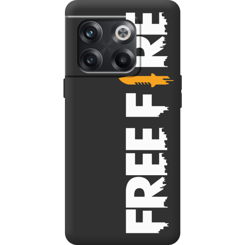 Черный чехол BoxFace OnePlus 10T Free Fire White Logo