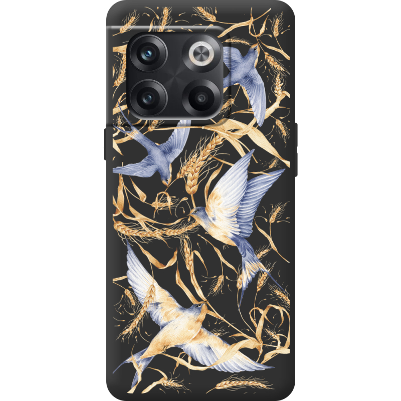 Черный чехол BoxFace OnePlus 10T Ластівки