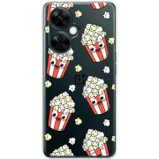 Прозрачный чехол BoxFace OnePlus Nord CE 3 Lite с 3D-глазками Popcorn