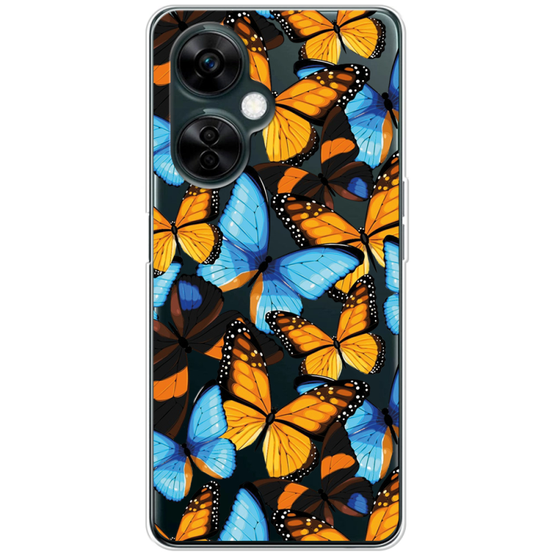 Прозрачный чехол BoxFace OnePlus Nord CE 3 Lite Butterfly Morpho