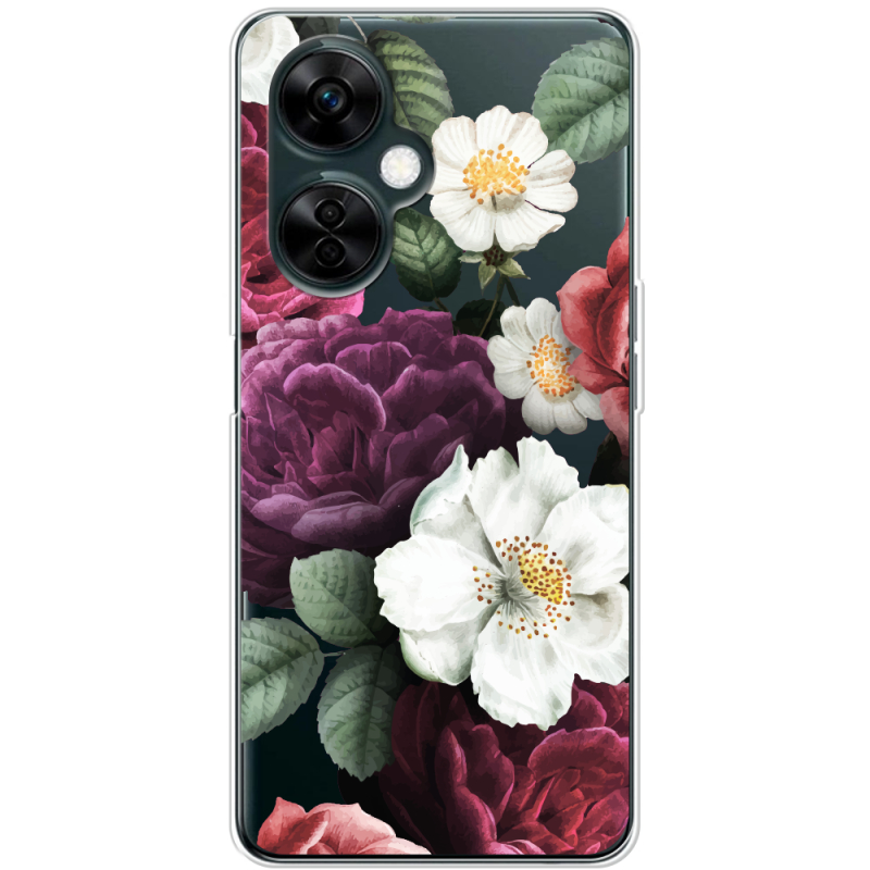 Прозрачный чехол BoxFace OnePlus Nord CE 3 Lite Floral Dark Dreams