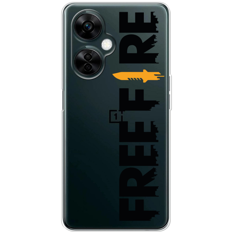 Прозрачный чехол BoxFace OnePlus Nord CE 3 Lite Free Fire Black Logo