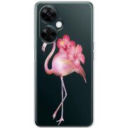 Прозрачный чехол BoxFace OnePlus Nord CE 3 Lite Floral Flamingo