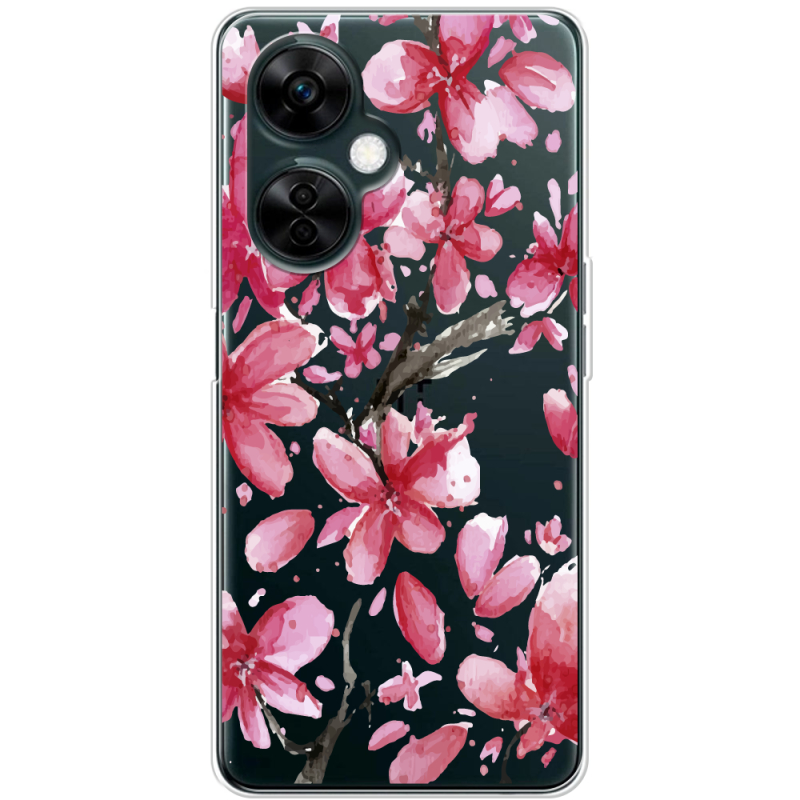 Прозрачный чехол BoxFace OnePlus Nord CE 3 Lite Pink Magnolia