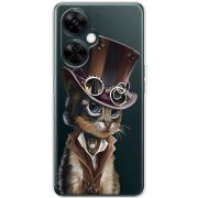 Прозрачный чехол BoxFace OnePlus Nord CE 3 Lite Steampunk Cat