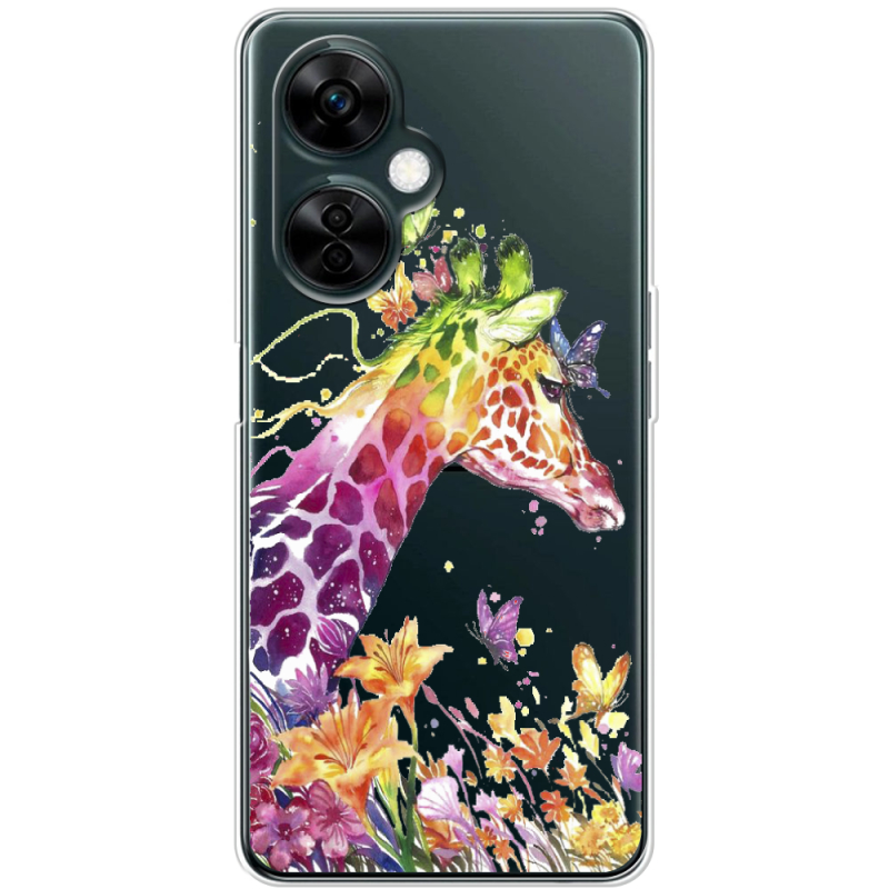 Прозрачный чехол BoxFace OnePlus Nord CE 3 Lite Colorful Giraffe