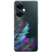 Прозрачный чехол BoxFace OnePlus Nord CE 3 Lite Feathers