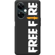 Черный чехол BoxFace OnePlus Nord CE 3 Lite Free Fire White Logo