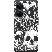 Черный чехол BoxFace OnePlus Nord CE 3 Lite Skull and Roses