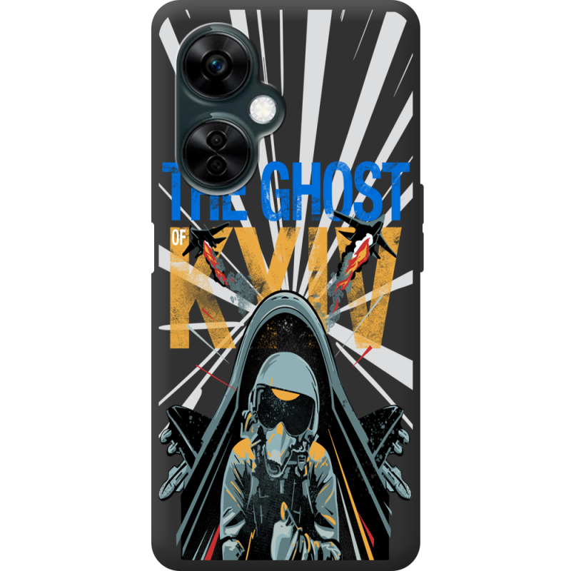 Черный чехол BoxFace OnePlus Nord CE 3 Lite Привид Києва в дії