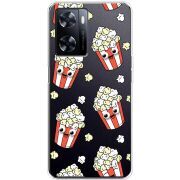 Прозрачный чехол BoxFace OnePlus Nord N20 SE с 3D-глазками Popcorn