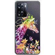 Прозрачный чехол BoxFace OnePlus Nord N20 SE Colorful Giraffe