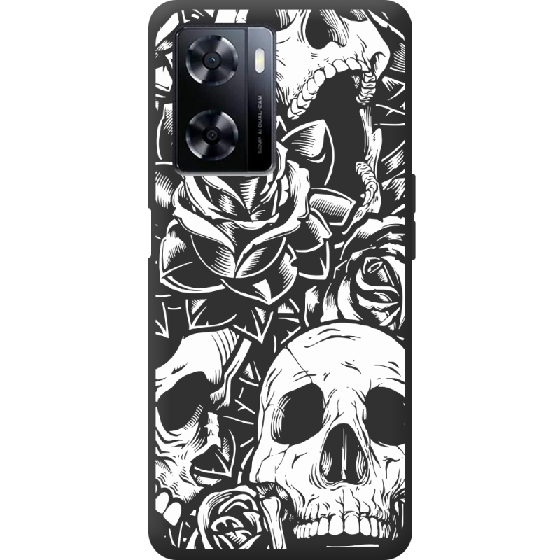 Черный чехол BoxFace OnePlus Nord N20 SE Skull and Roses