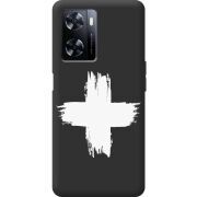 Черный чехол BoxFace OnePlus Nord N20 SE Білий хрест ЗСУ
