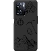 Черный чехол BoxFace OnePlus Nord N20 SE Mountains