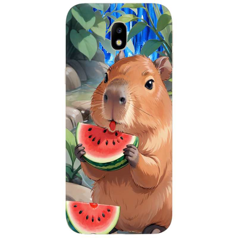 Чехол Uprint Samsung J330 Galaxy J3 (2017) Капібара з кавуном