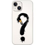 Прозрачный чехол BoxFace Apple iPhone 15 Swan question