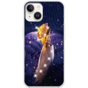 Чехол со стразами Apple iPhone 15 Girl with Umbrella