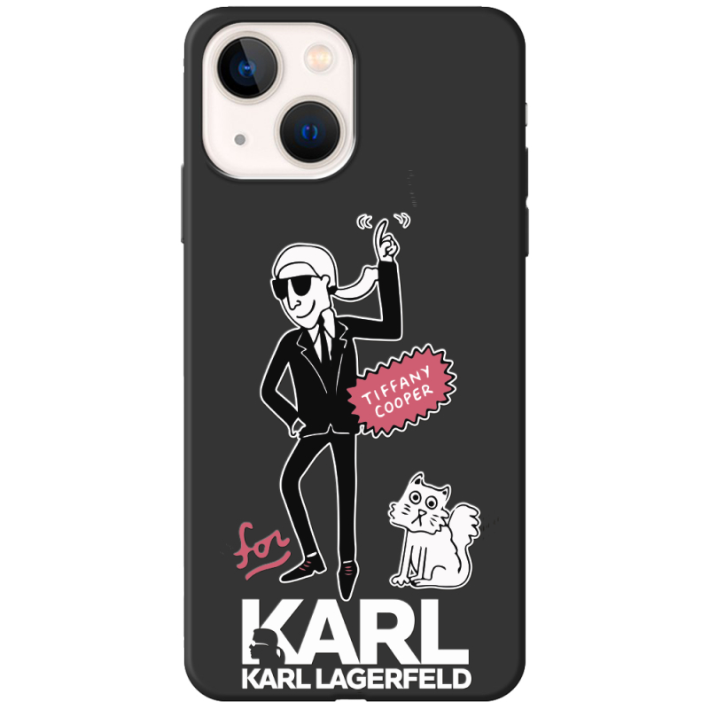 Черный чехол BoxFace Apple iPhone 15 For Karl