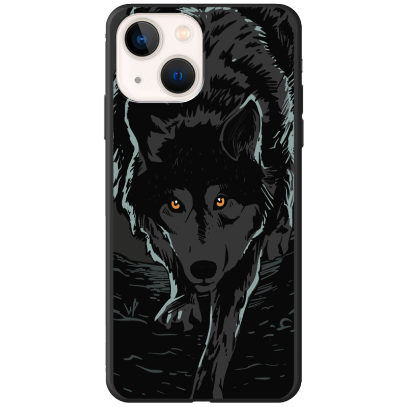 Черный чехол BoxFace Apple iPhone 15 Wolf