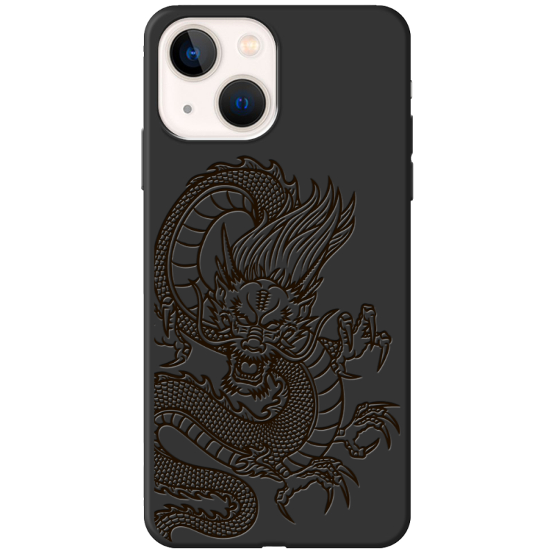 Черный чехол BoxFace Apple iPhone 15 Chinese Dragon