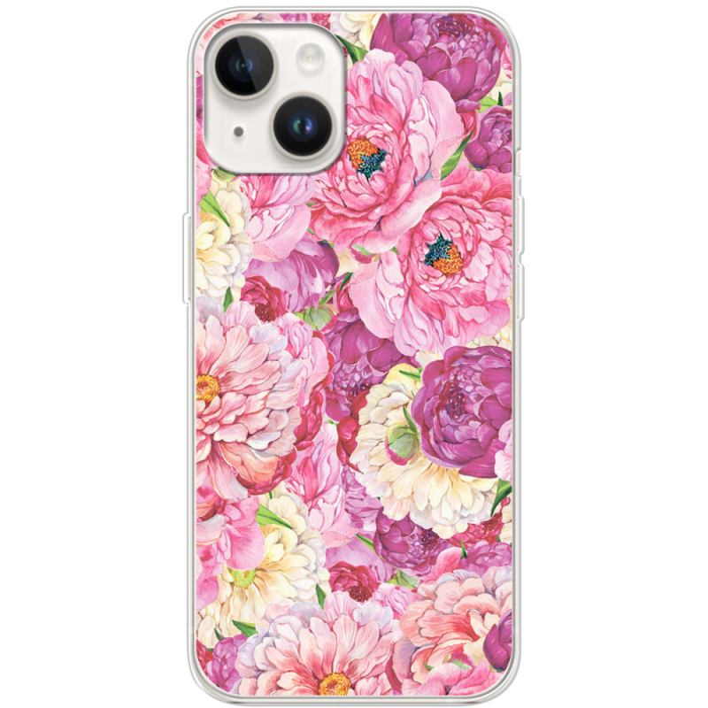 Чехол BoxFace Apple iPhone 15 Plus Pink Peonies