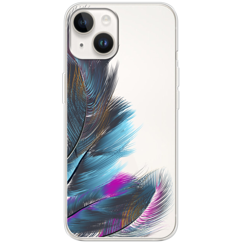 Прозрачный чехол BoxFace Apple iPhone 15 Plus Feathers