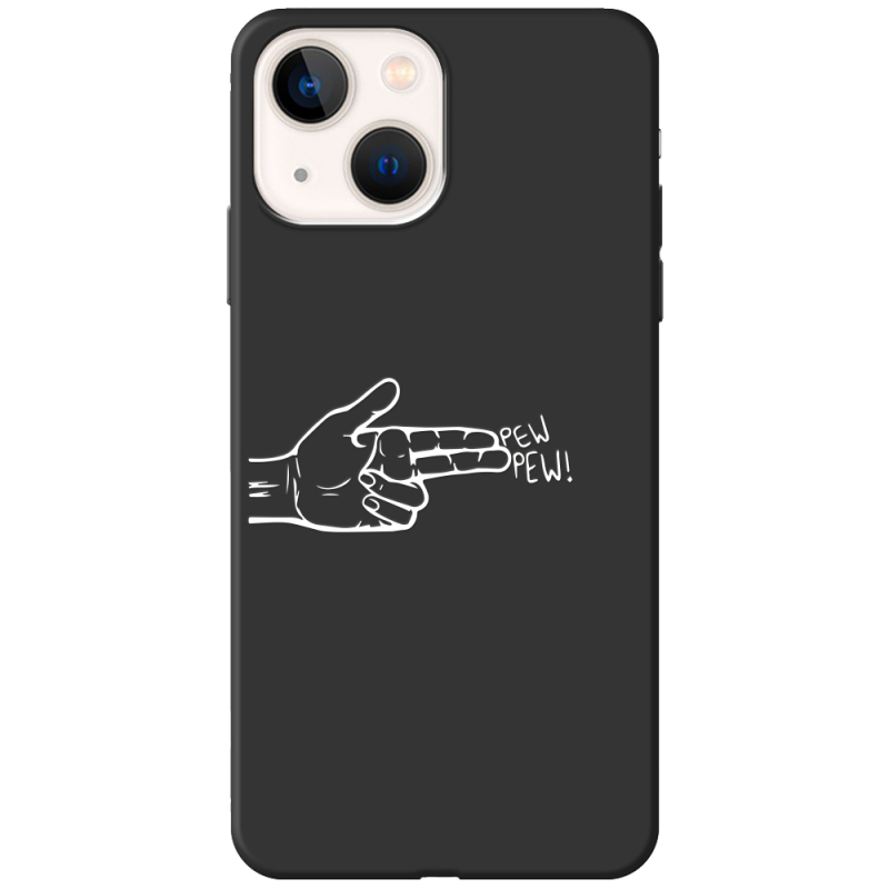 Черный чехол BoxFace Apple iPhone 15 Plus Pew Pew