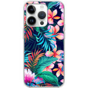 Чехол BoxFace Apple iPhone 15 Pro flowers in the tropics