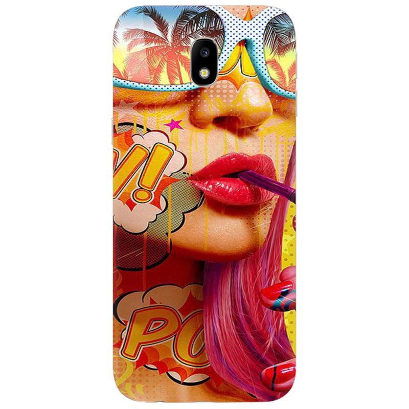 Чехол Uprint Samsung J730 Galaxy J7 (2017) Yellow Girl Pop Art