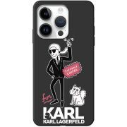 Черный чехол BoxFace Apple iPhone 15 Pro For Karl