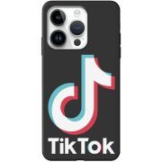 Черный чехол BoxFace Apple iPhone 15 Pro Tik Tok