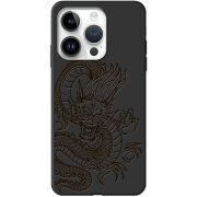 Черный чехол BoxFace Apple iPhone 15 Pro Chinese Dragon