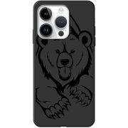 Черный чехол BoxFace Apple iPhone 15 Pro Grizzly Bear