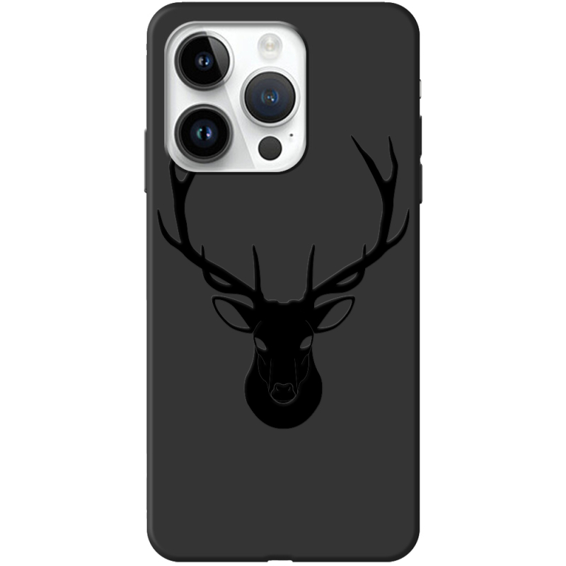 Черный чехол BoxFace Apple iPhone 15 Pro Deer