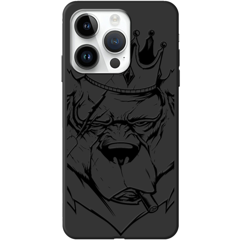 Черный чехол BoxFace Apple iPhone 15 Pro Bear King