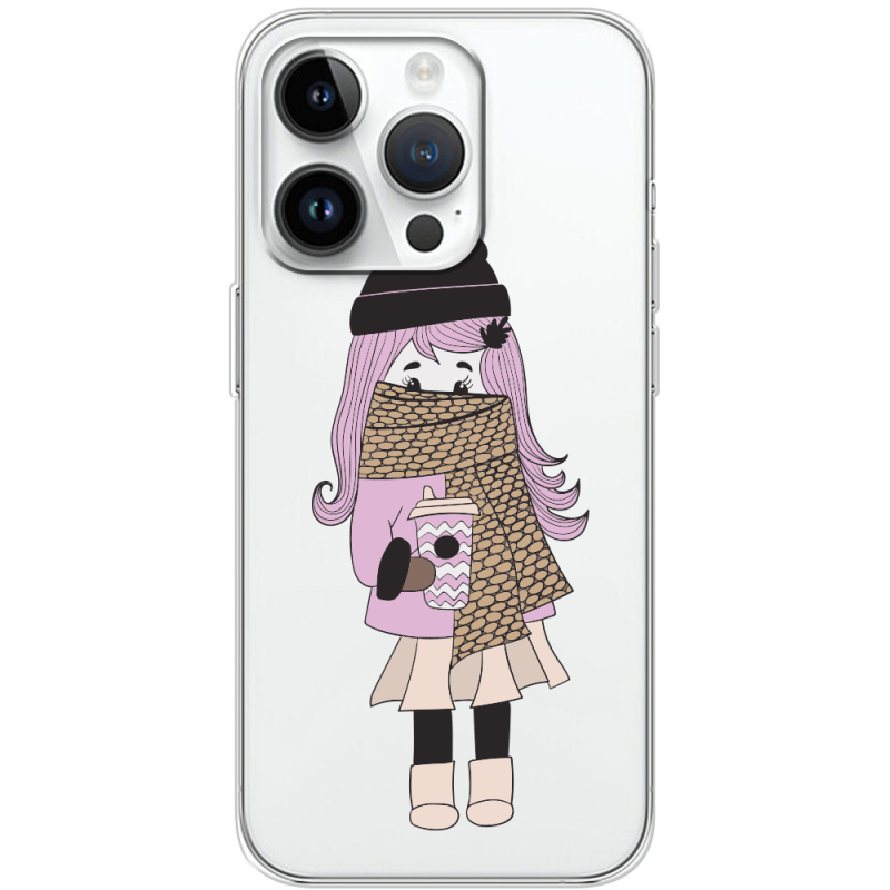 Прозрачный чехол BoxFace Apple iPhone 15 Pro Max Winter Morning Girl