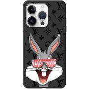 Черный чехол BoxFace Apple iPhone 15 Pro Max looney bunny