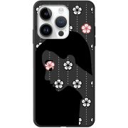 Черный чехол BoxFace Apple iPhone 15 Pro Max Flower Hair