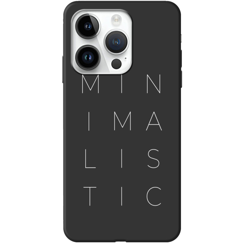 Черный чехол BoxFace Apple iPhone 15 Pro Max Minimalistic