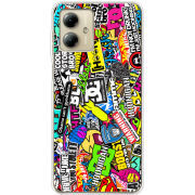 Чехол BoxFace Motorola G14 Multicolored Inscriptions