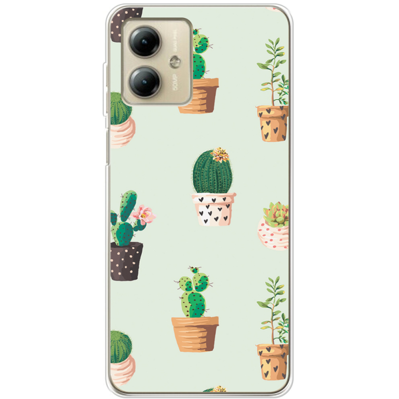 Чехол BoxFace Motorola G14 L-green Cacti