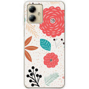 Чехол BoxFace Motorola G14 Line Flowers